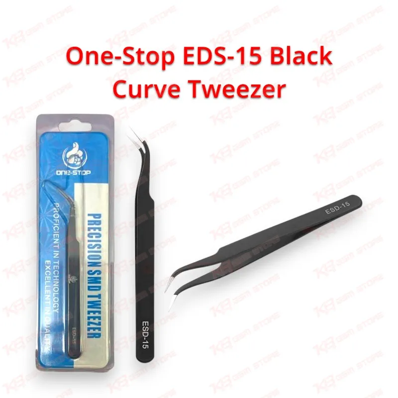One-Stop EDS-15 Black Curve Tweezer