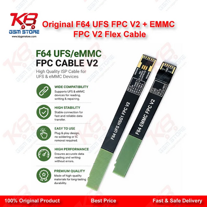 Original F64 UFS FPC V2 + eMMC FPC V2 Flex Cable Set (For Flash 64 Ultra / Lite Box)