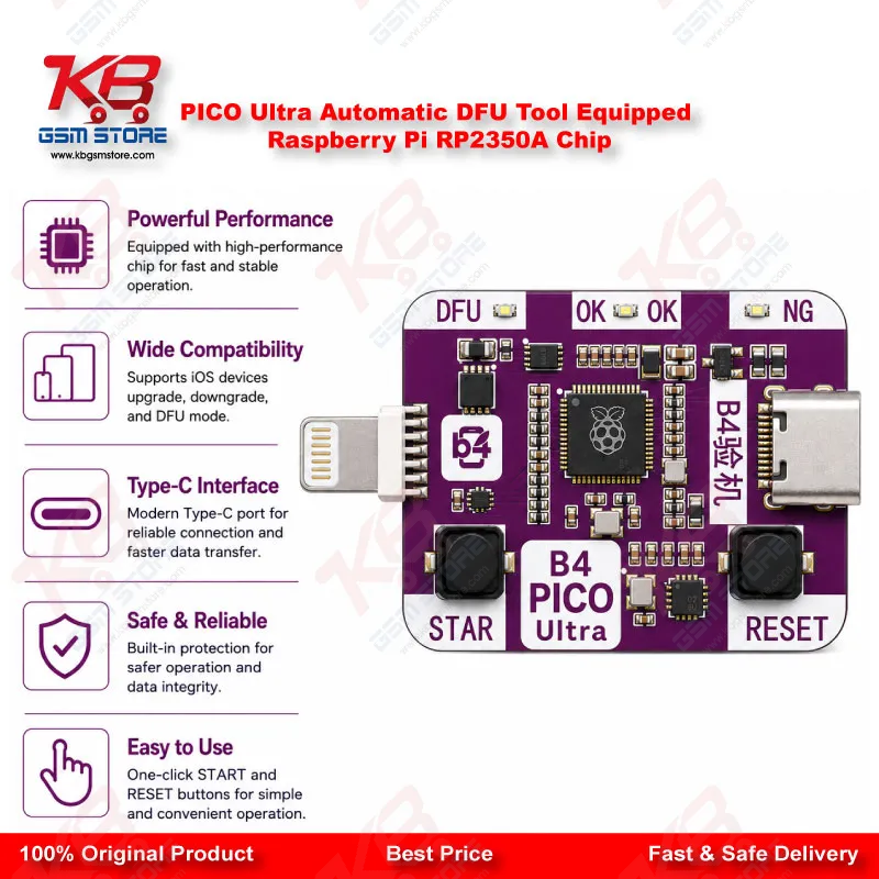 PICO Ultra Automatic DFU Tool - RP2350A Chip iPhone DFU & PWN Mode Board