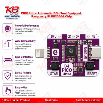 PICO Ultra Automatic DFU Tool - RP2350A Chip iPhone DFU & PWN Mode Board