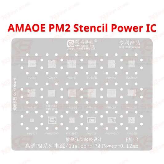 PM2 Power IC AMAOE Stencil – Precision Stencil for Qualcomm Power ICs