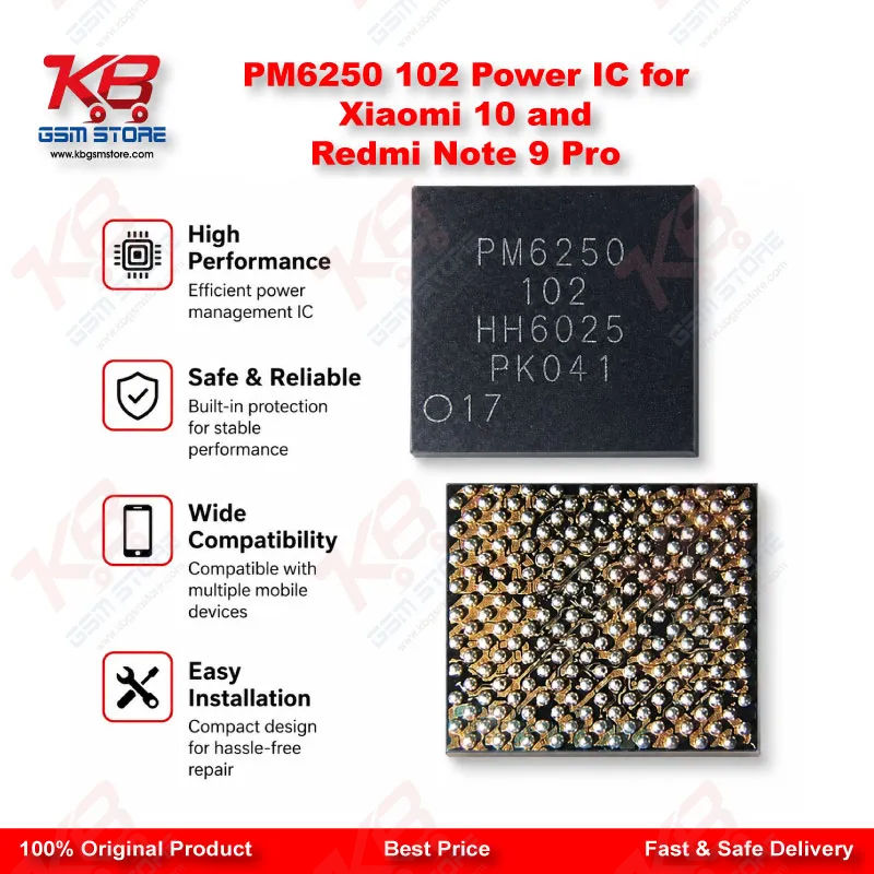 PM6250 102 Power IC for Xiaomi 10 and Redmi Note 9 Pro