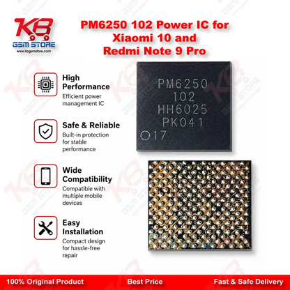 PM6250 102 Power IC for Xiaomi 10 and Redmi Note 9 Pro