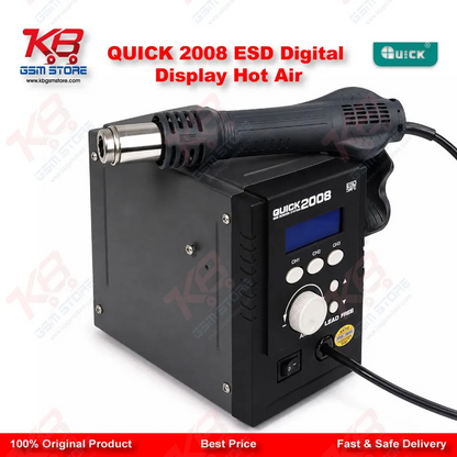 QUICK 2008 ESD Digital Display Hot Air Rework Station – 700W BGA SMD Soldering Station