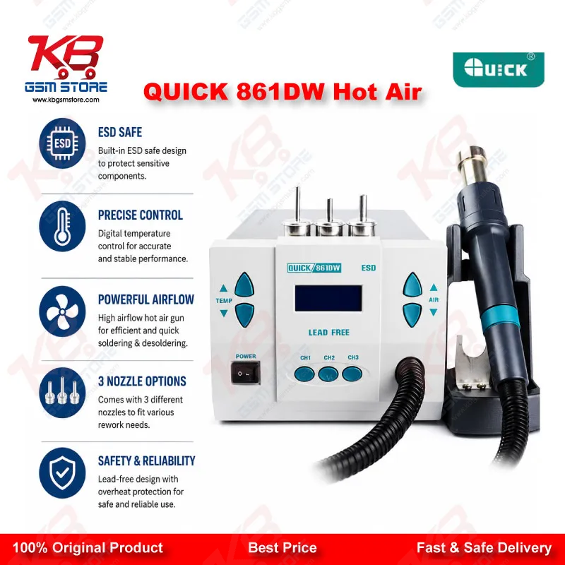 QUICK 861DW Hot Air Rework Station Soldering Station