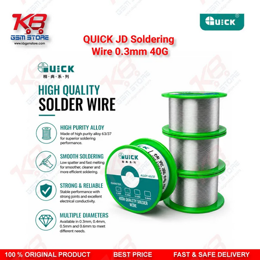 QUICK JD Soldering Wire 0.3mm 40G – Fine Solder Wire for Mobile PCB Repair