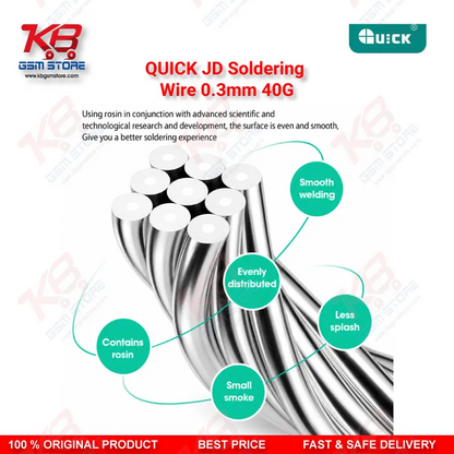 QUICK JD Soldering Wire 0.3mm 40G – Fine Solder Wire for Mobile PCB Repair