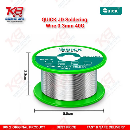 QUICK JD Soldering Wire 0.3mm 40G – Fine Solder Wire for Mobile PCB Repair