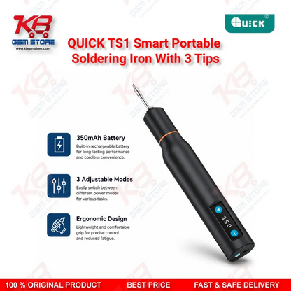 QUICK TS1 Smart Portable Soldering Iron With 3 Tips
