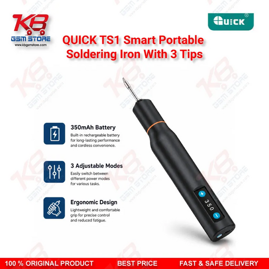 QUICK TS1 Smart Portable Soldering Iron With 3 Tips
