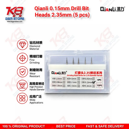 Qianli 0.15mm Drill Bit Heads 2.35mm (5 pcs) PCB Micro Drill