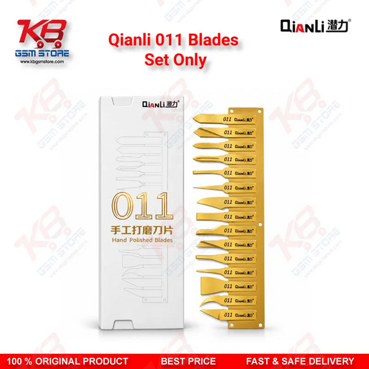 Qianli 011 Blades Set Only – 16 Hand-Polished CPU IC Glue Removal & Chip Lifting Blades for Mobile Motherboard Repair