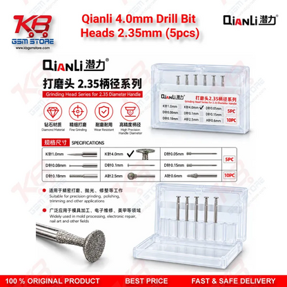 Qianli 4.0mm Drill Bit Heads 2.35mm (5pcs) for Grinding Pen