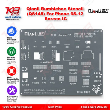Qianli Bumblebee Stencil (QS148) For Phone 6S-12 Screen IC