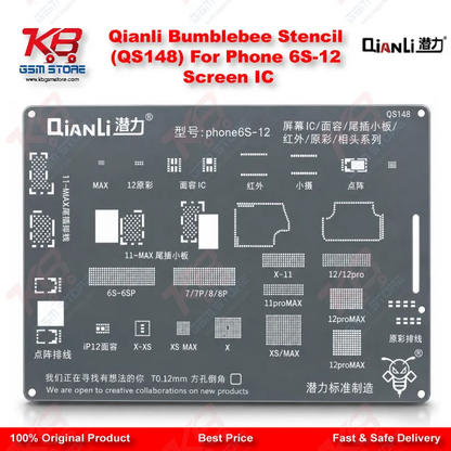 Qianli Bumblebee Stencil (QS148) For Phone 6S-12 Screen IC