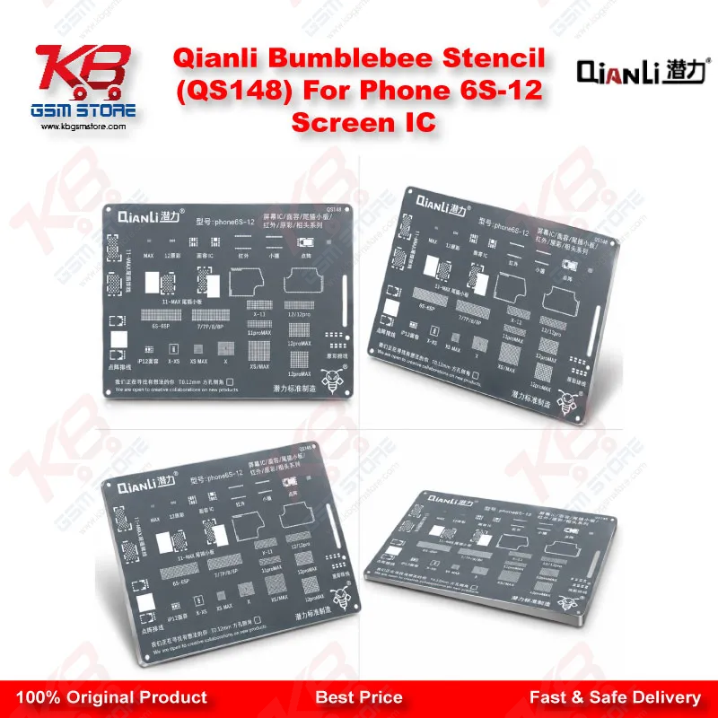 Qianli Bumblebee Stencil (QS148) For Phone 6S-12 Screen IC