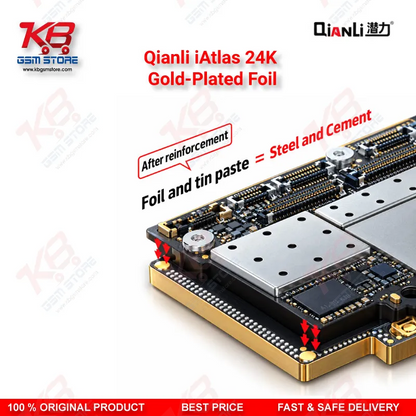 Qianli iAtlas 24K Gold-Plated Foil – Explosion-Proof Reballing Support Gasket for Motherboard Middle Frame & Chip Soldering