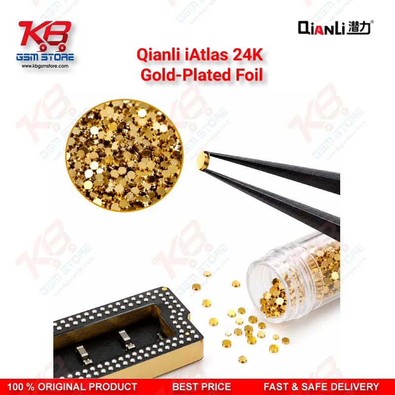 Qianli iAtlas 24K Gold-Plated Foil – Explosion-Proof Reballing Support Gasket for Motherboard Middle Frame & Chip Soldering