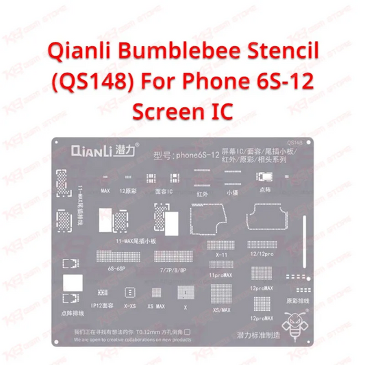 Qianli Bumblebee Stencil (QS148) For Phone 6S-12 Screen IC