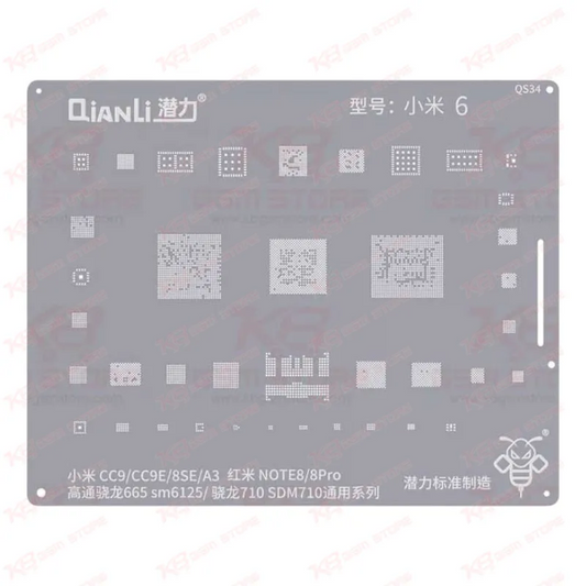 Qianli Bumblebee Stencil (QS34) For Xiaomi 6