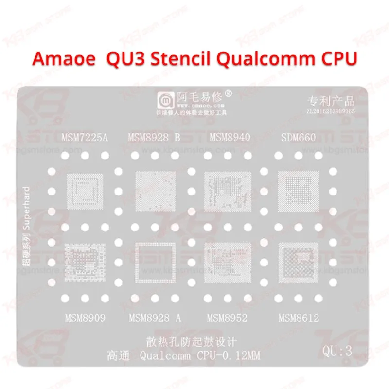 Qualcomm CPU QU3 Stencil AMAOE