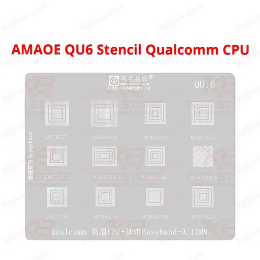 Qualcomm CPU QU6 Stencil AMAOE