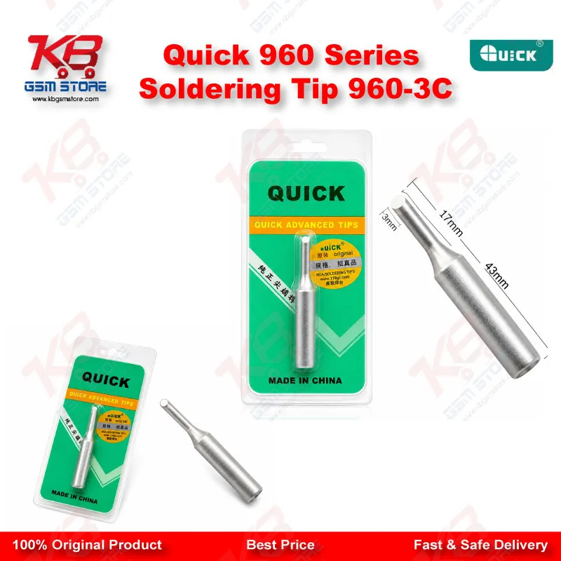 Quick 960 Series Soldering Tip 960-3C