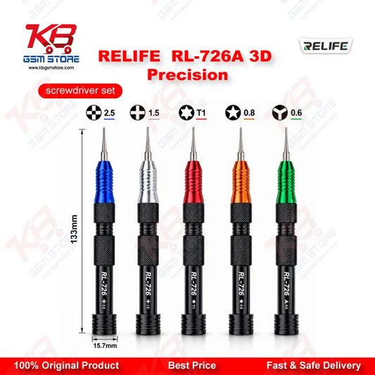 RELIFE RL-726A 3D Precision Torque Screwdriver Set – 5 in 1 S2 Steel Bits
