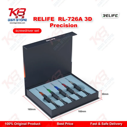 RELIFE RL-726A 3D Precision Torque Screwdriver Set – 5 in 1 S2 Steel Bits