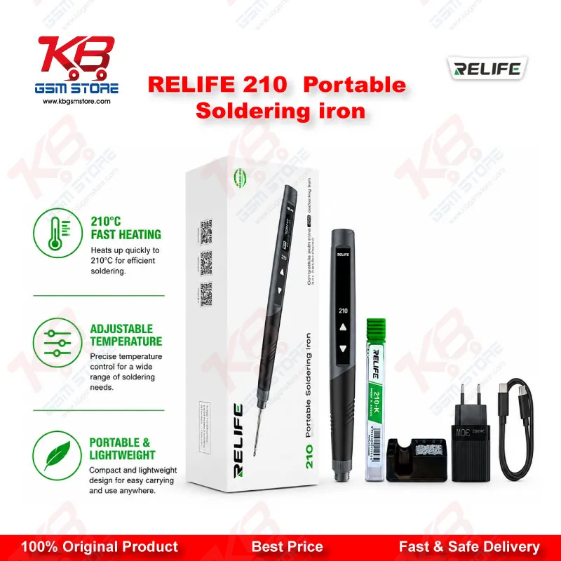RELIFE RL-210 Portable Soldering Iron 60W OLED Display for Mobile Repair