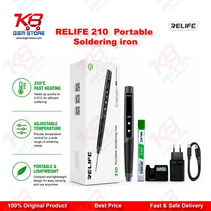 RELIFE RL-210 Portable Soldering Iron 60W OLED Display for Mobile Repair