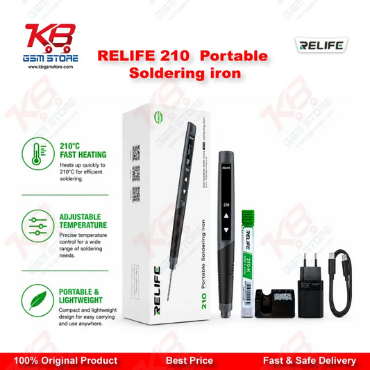 RELIFE RL-210 Portable Soldering Iron 60W OLED Display for Mobile Repair