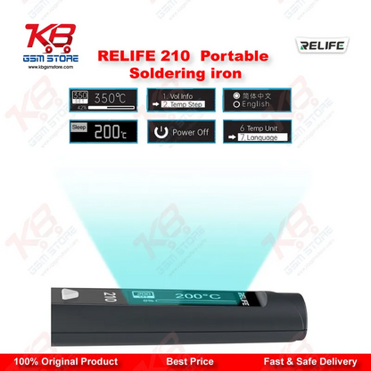 RELIFE RL-210 Portable Soldering Iron 60W OLED Display for Mobile Repair