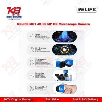 Relife MC1 4K HD Microscope Camera