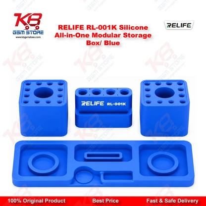 RELIFE RL-001K Silicone All-in-One Modular Storage Box (Blue) – 500°C Heat Resistant