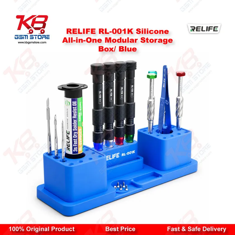 RELIFE RL-001K Silicone All-in-One Modular Storage Box (Blue) – 500°C Heat Resistant
