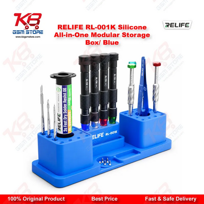 RELIFE RL-001K Silicone All-in-One Modular Storage Box (Blue) – 500°C Heat Resistant