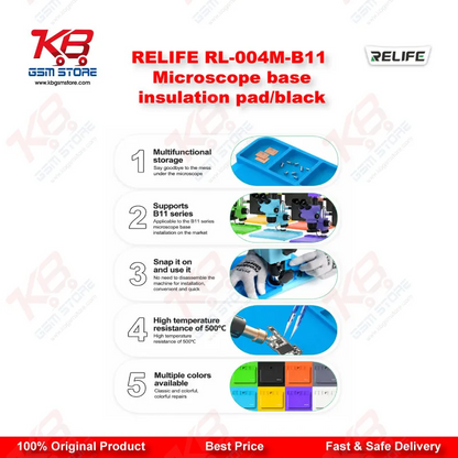 RELIFE RL-004M-B11 Silicone Heat Insulation Pad for Microscope Base