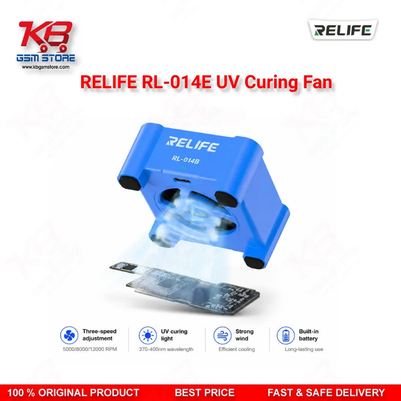 RELIFE RL-014E UV Curing Fan – 3-in-1 UV Curing, Smoke Exhaust & Cooling Tool