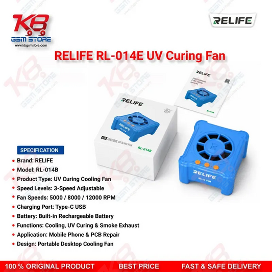 RELIFE RL-014E UV Curing Fan – 3-in-1 UV Curing, Smoke Exhaust & Cooling Tool