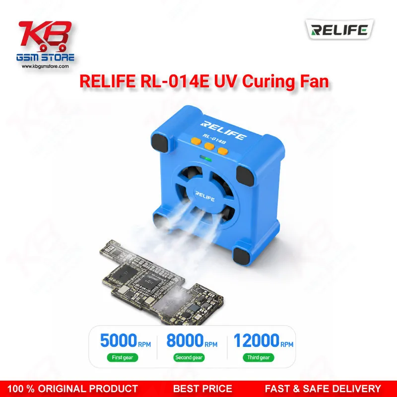 RELIFE RL-014E UV Curing Fan – 3-in-1 UV Curing, Smoke Exhaust & Cooling Tool