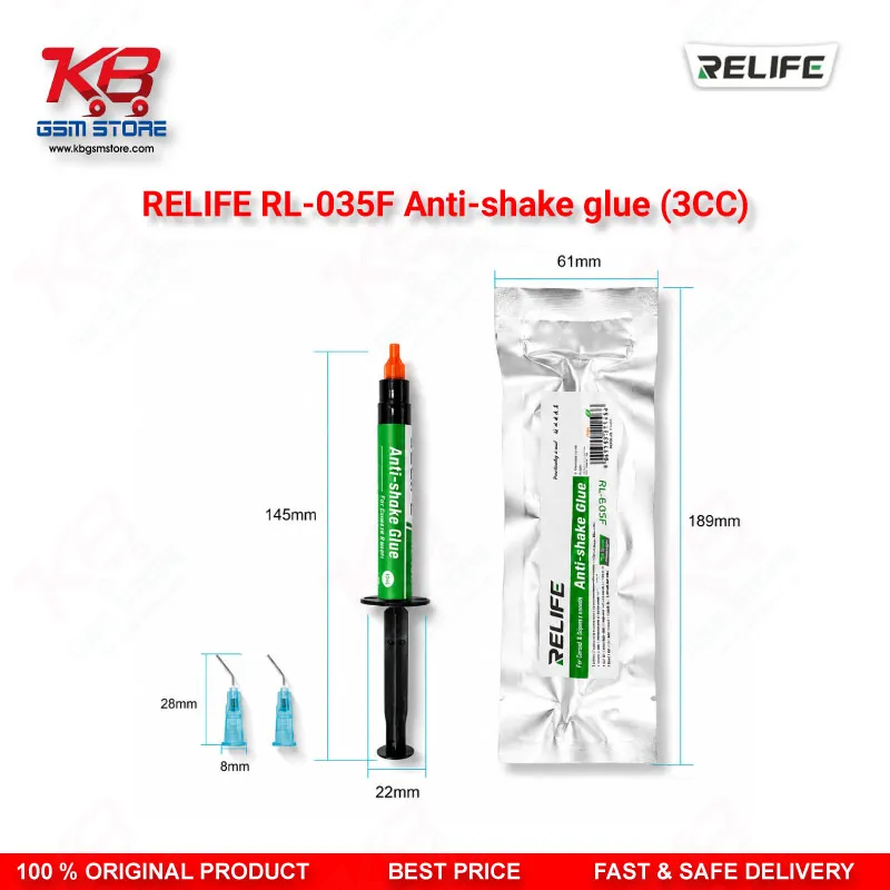 RELIFE RL-035F Camera Anti-Shake Glue 3CC — UV Curing Adhesive for Mobile Camera & PCB Repair