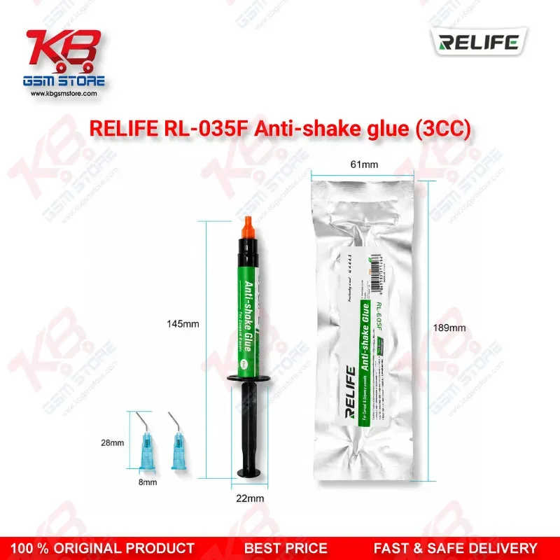 RELIFE RL-035F Camera Anti-Shake Glue 3CC — UV Curing Adhesive for Mobile Camera & PCB Repair