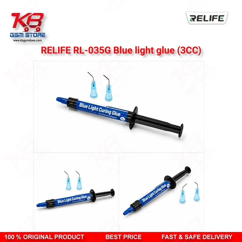 RELIFE RL-035G Blue Light Glue (3CC) – UV Curing Adhesive for Camera Lens Repair