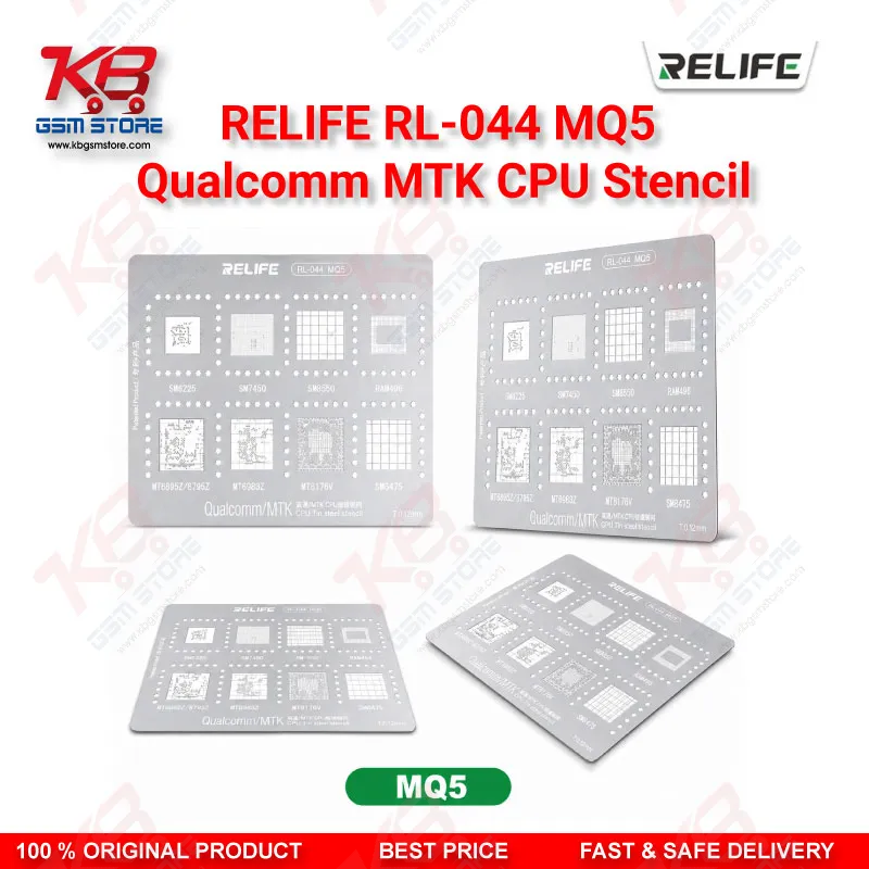 Relife RL-044 MQ5 Qualcomm MTK CPU BGA Reballing Stencil