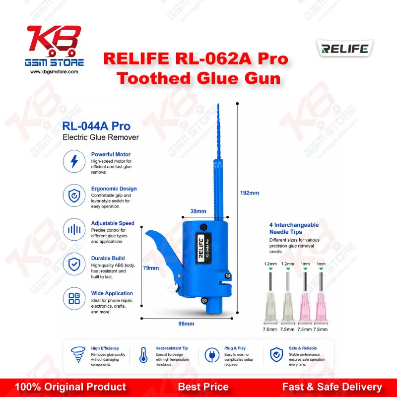 RELIFE RL-062A Pro Toothed Glue Gun – 10CC Manual Solder Paste & Flux Dispenser