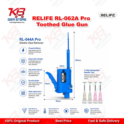 RELIFE RL-062A Pro Toothed Glue Gun – 10CC Manual Solder Paste & Flux Dispenser