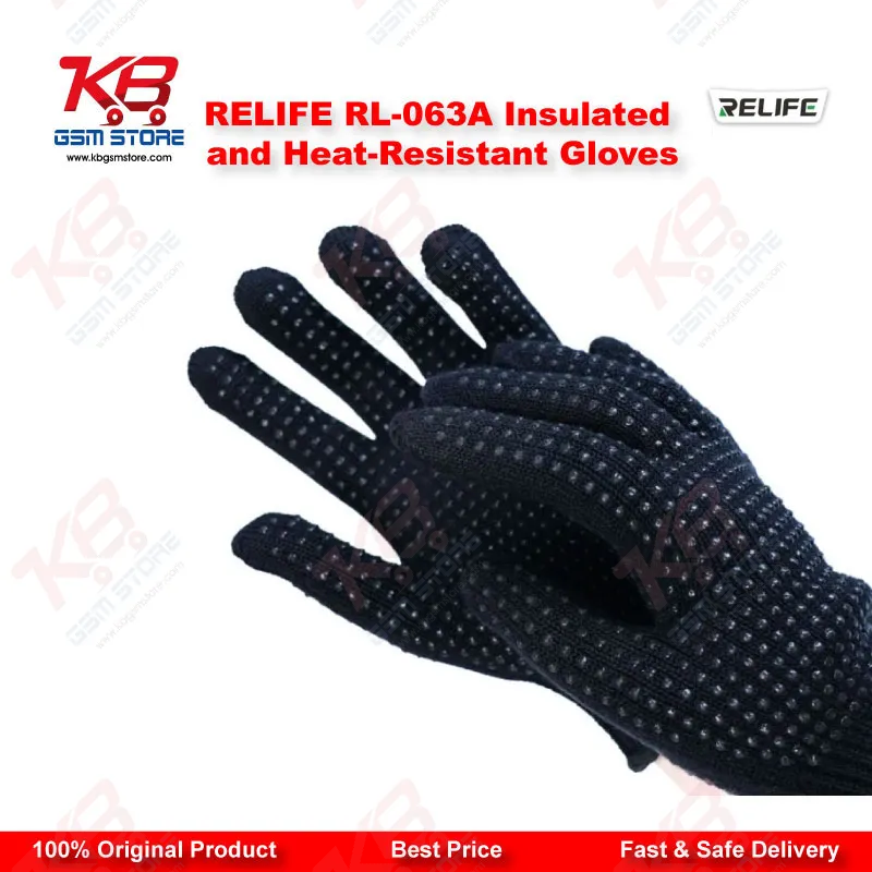 RELIFE RL-063A Insulated Heat-Resistant Repair Gloves – Anti-Slip Aramid Safety Gloves for Mobile Repair Technicians