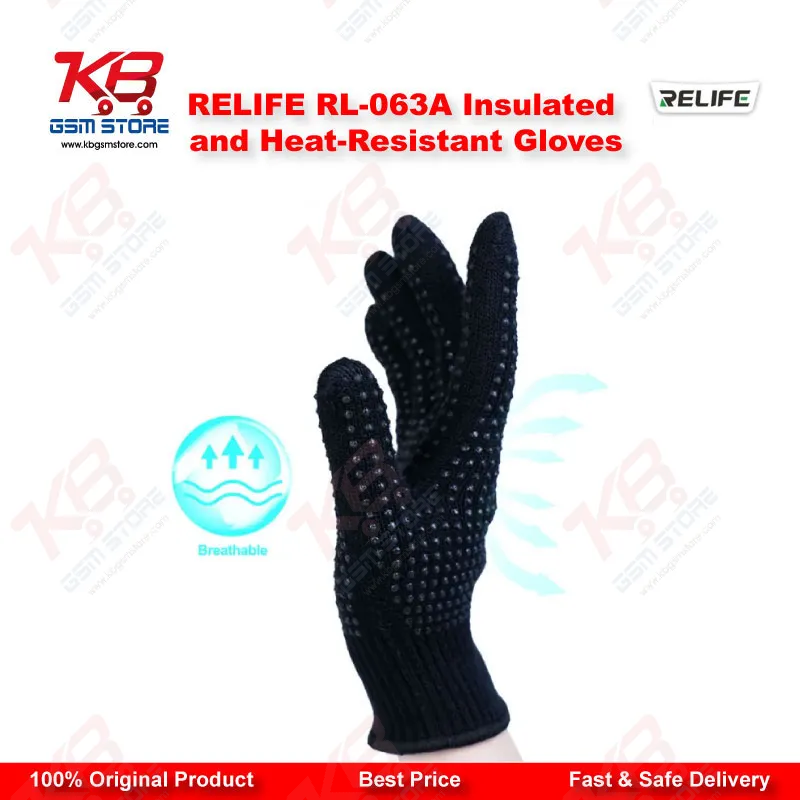 RELIFE RL-063A Insulated Heat-Resistant Repair Gloves – Anti-Slip Aramid Safety Gloves for Mobile Repair Technicians