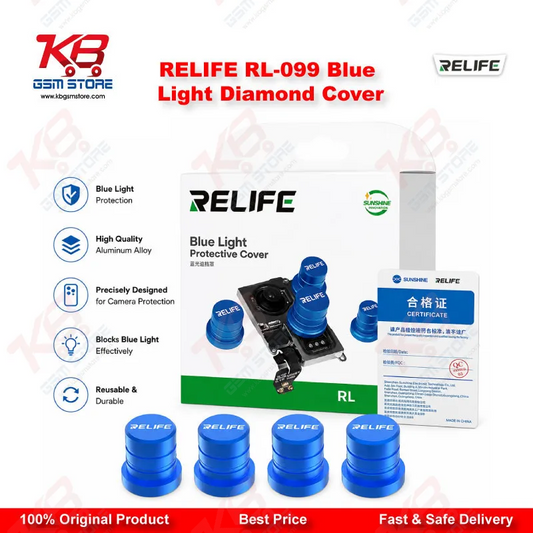 RELIFE RL-099 Blue Light Diamond Cover – Magnetic Camera Lens Protector for Mobile Repair
